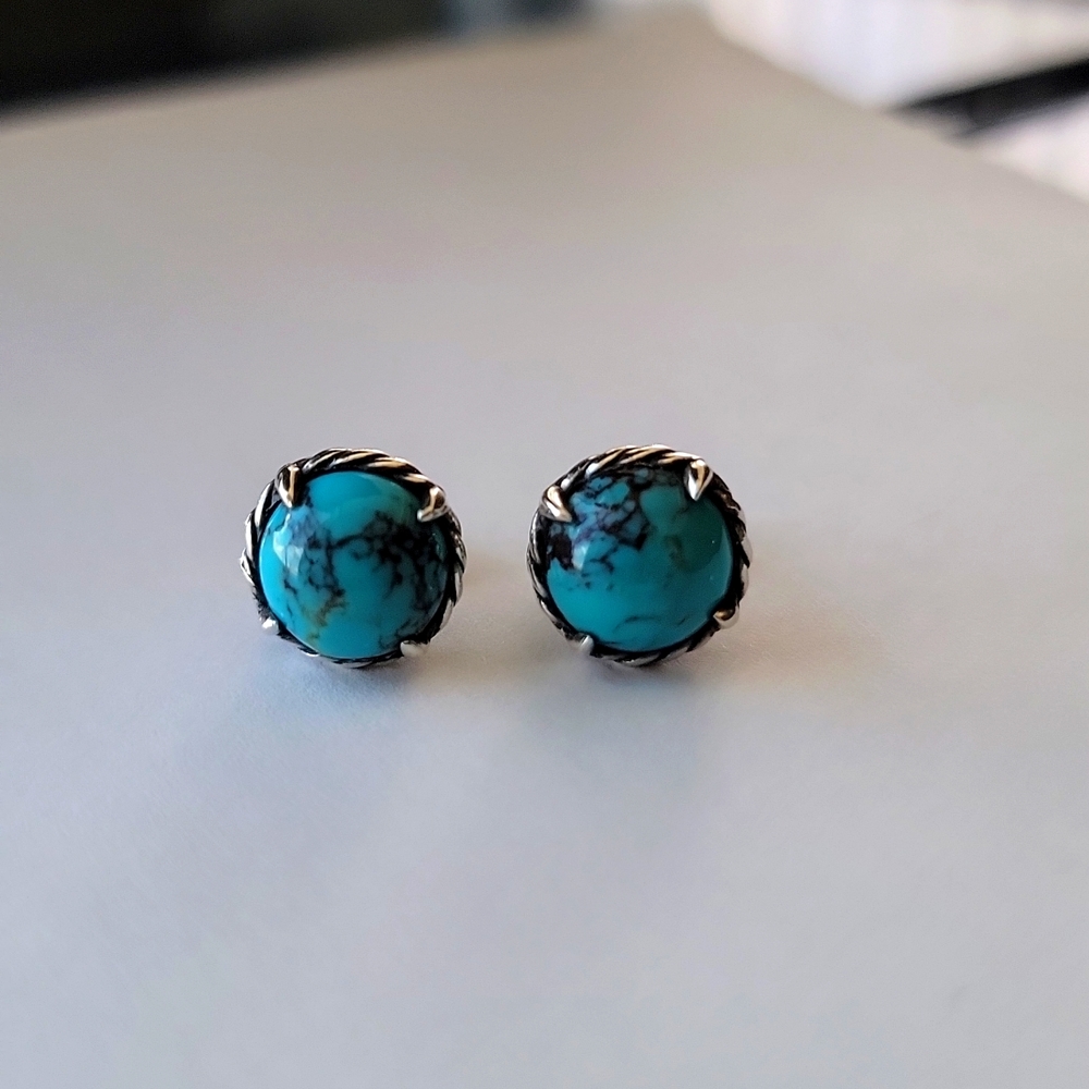 David Yurman Chatelaine Turquoise earrings in sterling silver